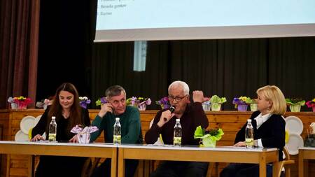 Delovno predsedstvo 28. občnega zbora TOD Stranice